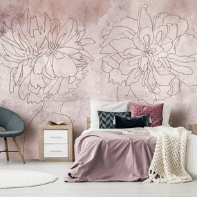 Carta da Parati Affresco con Fiori  Larghezza x Altezza Home decor 200x140