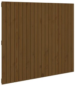 Testiera da parete miele 127,5x3x110 cm legno massello di pino