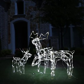 Decorazioni di Natale a Forma di Renne con LED - Set da 3 Pezzi, Decorazioni di Natale a Forma di Renne 3 pz 229 LED