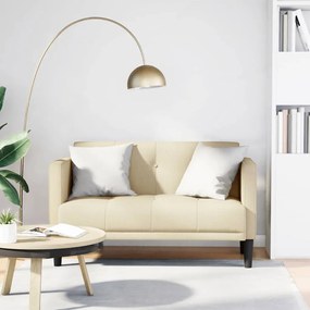 Divano Divanetto Crema 111 Cm İn Tessuto /