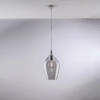 Lampadario Contemporaneo Ares Grigio Fum 1 Luce E27