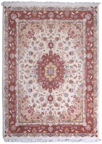 Tabriz Tappeto 240x170 Beige (Iran) Annodato A Mano