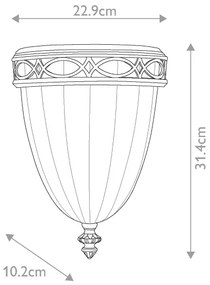 Feiss - Applique DRAWING ROOM 1xE27/60W/230V bronzo