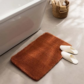 Tappetino per il bagno color terracotta 50x80 cm Mael – douceur d'intérieur