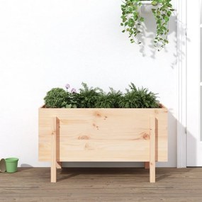 Fioriera Rialzata Da Giardino 101x50x57 Cm Legno Massello Pino /