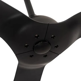 Ventilatore a soffitto Ø132 cm IP44 nero con telecomando