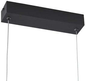 Lampada a sospensione moderna nera con LED dimmerabile a 3 livelli - Twirl