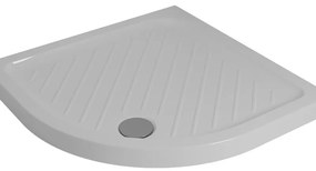 Piatto doccia CERAMICA DOLOMITE in ceramica ITALIA bianco semicerchio L 80 x L 80 cm lucido