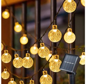 Brilagi - Catena decorativa solare a LED BUBBLE 300xLED/8 funzioni 30 m IP65 bianco caldo