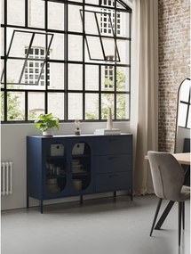 Cassettiera blu scuro 140x90 cm Diora - Marckeric