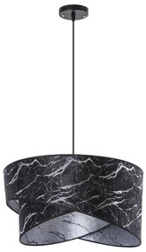 Lampadario a sospensione con filo 1xE27/60W/230V nero/argento