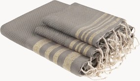 Set di 3 asciugamani in cotone fatto a mano Hamptons