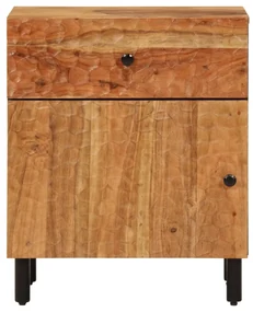 Comodino 50x33x60 cm in legno massello di acacia