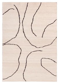 Gesso Juta Tappeto 140x200 Off-White/Scuro Fig - Ferm Living