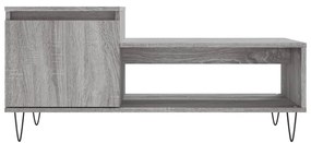 Tavolino da salotto grigio sonoma 100x50x45cm legno multistrato