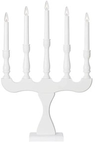 Markslöjd 706278 - Candeliere natalizio SVANEHOLM 5xE10/3W/230V pino/bianco