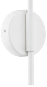 Argon Applique Avalone, sporgenza 34 cm, bianco/ottone