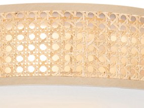 Plafoniera Smart in Rattan 40 cm 3 luci incl. 3 Wifi P45 - Tromma