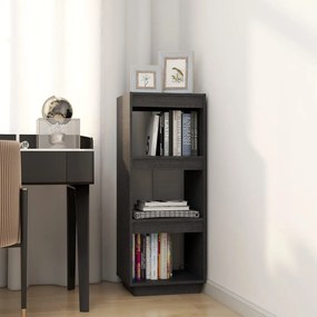 Libreria/divisorio grigio 40x35x103cm in legno massello di pino