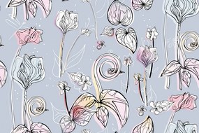 Carta da parati – Bellissimi fiori vintage