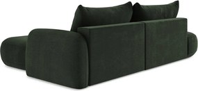 Divano angolare verde scuro allungabile (con penisola a destra/con chaise lounge) Hale – Makamii