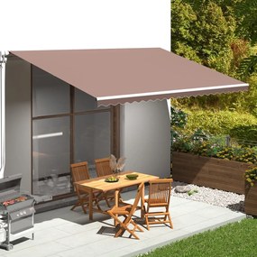Tessuto Di Ricambio Per Tenda Da Sole Marrone 5x3 M /