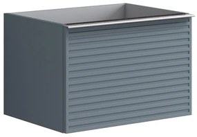 Mobile da bagno sotto lavabo Pixel stripes blu laccato opaco L 60 x H 40 x P 45.5 cm 1 cassetto, lavabo non incluso