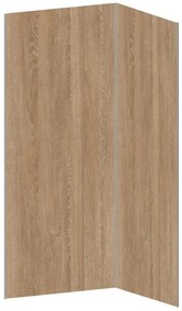 Pannello per parete da doccia effetto legno con profili L90 x L120 x H210 cm in Alluminio - Lotto di 2 - ENEKO