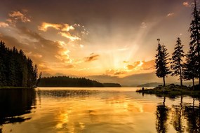 Carta da parati – Riflesso nel lago di montagna