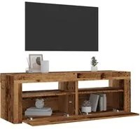 Mobile Porta TV con LED Legno Antico 120x35x40 cm Multistrato 856313