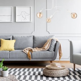 Lampadario a plafone MATYLDA 3xE27/60W/230V bianco