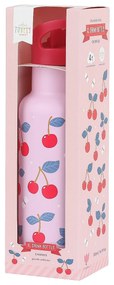 A Little Lovely Company - borraccia in acciaio inox, 500 ml - ciliegie