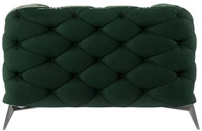 Poltrona verde scuro con rivestimento in velluto Chelsea – Ropez