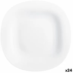 Piatto da pranzo Luminarc Carine Blanco Bianco Vetro Ø 26 cm (24 Unità)