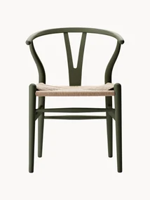 Sedia in legno con seduta intrecciata a mano CH24 Wishbone Chair