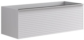 Mobile da bagno sotto lavabo Pixel stripes bianco laccato opaco L 120 x H 40 x P 45.5 cm 2 cassetti, lavabo non incluso