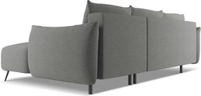 Divano angolare grigio chiaro (con penisola a destra) Malie – Makamii