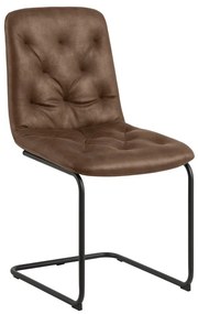 Set di 2 sedie da pranzo in similpelle marrone Kira - Actona