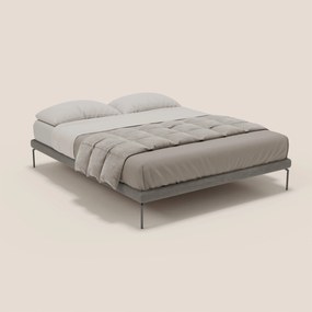 Ring sommier sfoderabile con piedi alti 24 cm in tessuto impermeabile T14 grigio