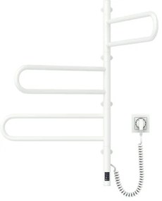 Portasciugamani rotante elettrico con termostato FOUETTE 185W/230V 81,8 cm IP44 bianco