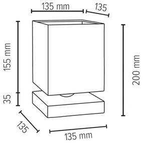 Spot-Light 7284174 - Lampada da tavolo INGER 1xE27/25W/230V