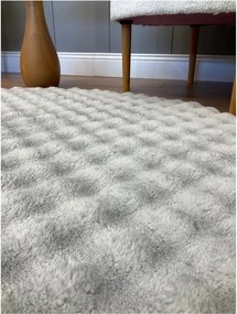 Tappeto grigio rotondo lavabile ø 120 cm Bubbly - Oyo Concept