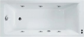 Vasca idromassaggio rettangolare Galaxy confort,bianco ,160, 160 cm, 6 bocchette, SANYCCES