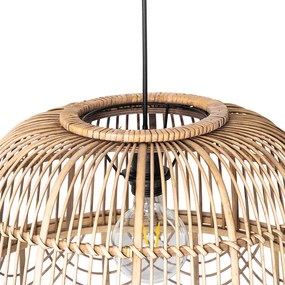 Lampada a sospensione orientale in rattan 49 cm - Michelle