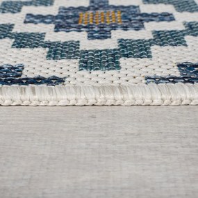 Tappeto da interno e esterno giallo e blu 120x170 cm Zia Trellis – Flair Rugs