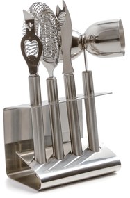 Set per cocktail 4 accessori con stand