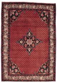 Hamedan Tappeto 160x110 Rosso (Iran) Annodato A Mano