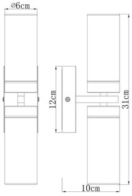 Brilagi - Applique da bagno RAY 2xE14/40W/230V IP44