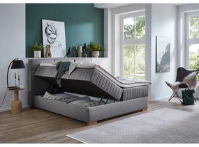 Letto boxspring grigio con contenitore 160x200 cm Tambo - Meise Möbel