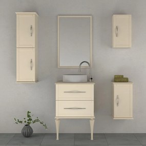Mobile da bagno Tiffany L60 x P47,6 x H55 cm 2 cassetti, bianco cotone